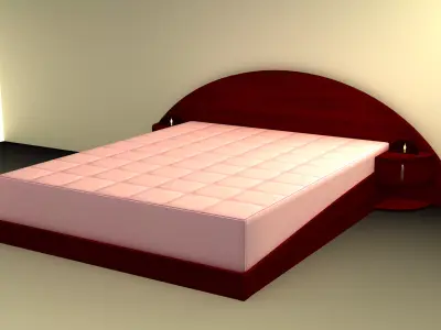 Stylized bed 3D model