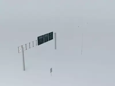 Road Sign Sydney Harbour Bridge North Side Free 3D model
