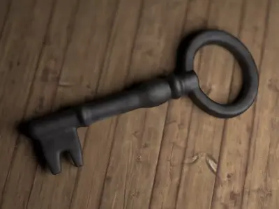 Antique Skeleton Key Charm 3D print model