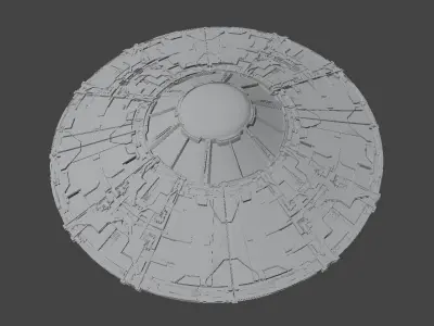 Ufo Spaceship Low-poly 3D model