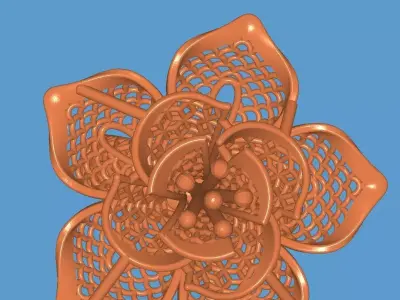 Flower Tarkish Ring turkish Ring Jali Ring new Ring Ring foowe 3D model