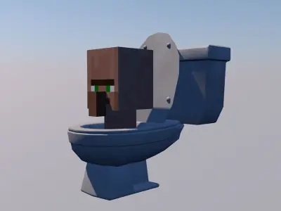 Skibidi Toilet Minecraft Low-poly 3D model