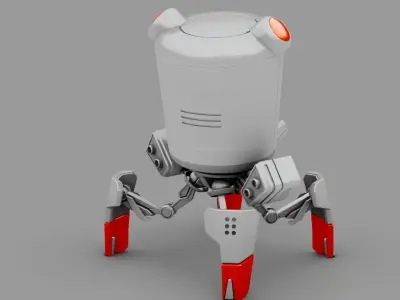 VILLAIN  BOT rigged - animated character 3D model