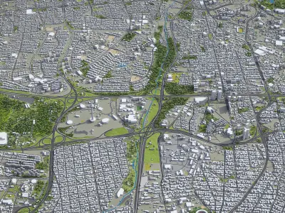 Tehran Low-poly 3D model