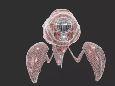 Robo Spider Scifi Low-poly 3D model