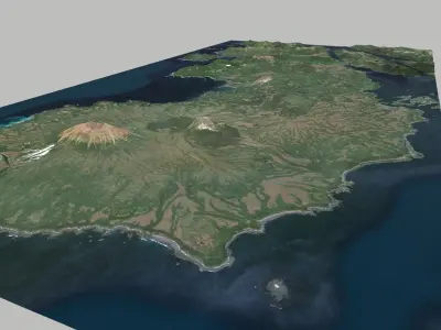 Cruise Island Alaska USA 3D model