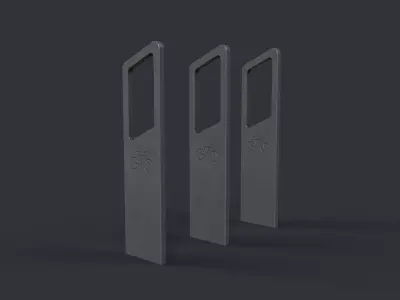 Bike Rack 20 PBR Game Ready Low-poly 3D model