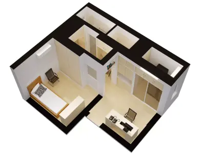 School guard room kindergarten security 3D model