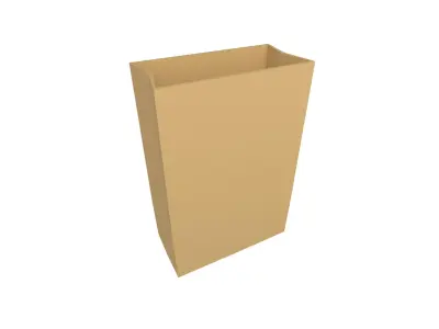 Paper Bag v1 001 Low-poly 3D model