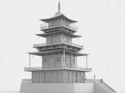 Japanese pagoda 3D model
