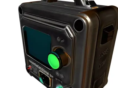 Rugged SciFi CATSCAN Device Low-poly 3D model