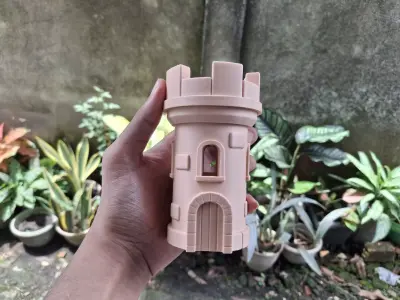 Castle Tower 3D Printable STL Model 3D print model