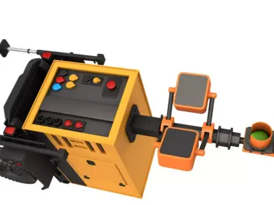 Mobile Traffic light 3D model