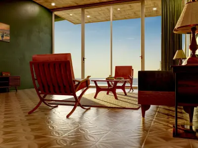 70s Living Room 3D model