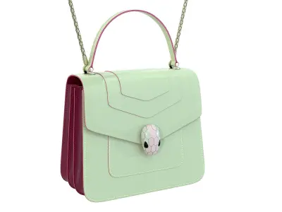 Bvlgari Serpenti Forever Bag Light-Green Low-poly 3D model