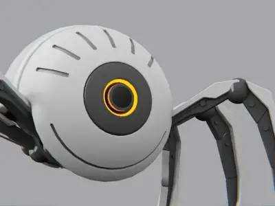 spider robot  rigged - animated 3D model
