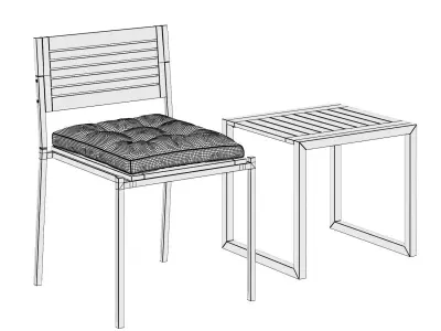 Street Furniture Set 1 3D model