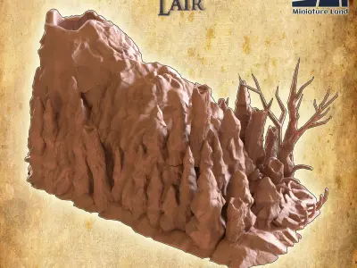 Troll Lair Tabletop Terrain 28 MM 3D print model