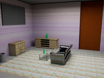 1 BHK flat 3D Model 3D model