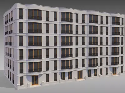 Apartment Building 014 3D model