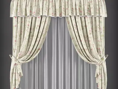 Curtain 3D model 295 Low-poly 3D model