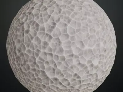 Hand-Chiseled White Painted Wood Surface PBR Texture