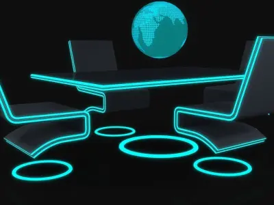 Sci Fi Conference Table 3D model