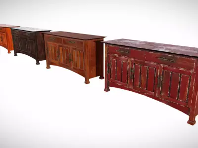 Floor Cabinet Low-poly 3D model