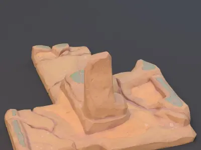 Stone plate 3D model