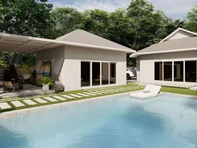 3D Exterior Scene 3D model design garden and landscape 3D 3D model 10
