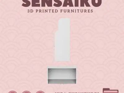 HAUGA Cabinet with Doors for Miniature Dollhouse IKEA 3D Print 3D print model