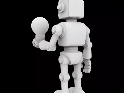 Robot Lamp Figurine 3D Print Model 3D print model