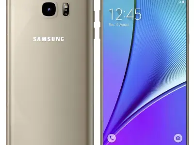 Samsung Galaxy Note 5 Gold Platinum 3D model