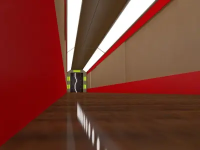 Sci Fi Corridor  Low-poly 3D model