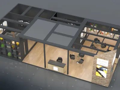 Exhibition Booth Design 6 x 12m 3D model