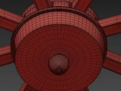 Leggero Collection 8 Light Gold LED Pendant 3D model