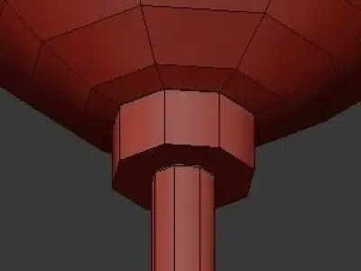 Untitled modern chandelier with six glass globes 3D model