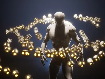 CyberCube Flock Low-poly 3D model