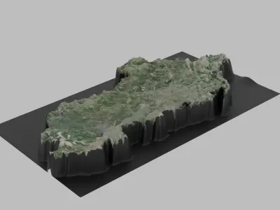 Albania Map Low-poly 3D model