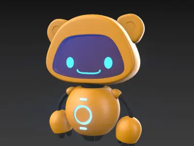 Robot 2 cartoon 3D model