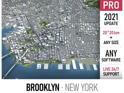 Brooklyn Low-poly 3D model