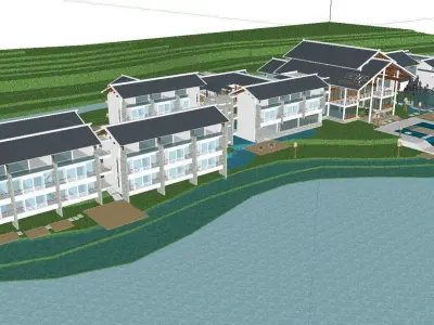 vacation spot-Resort-Fashion Leisure Hotel-0168 3D model