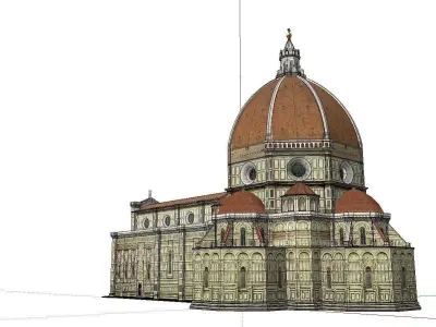 Architecture-Religion-God-Culture-Temple-09 duomo in florence 3D model