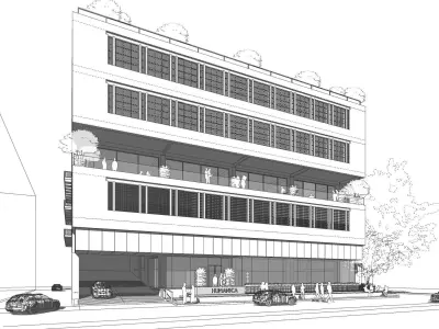 5STORIES OFFICE BUILDING  3D model