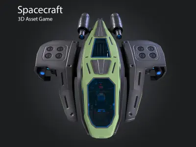 Spacecraft Low-poly 3D model