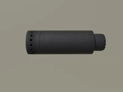 DTK Putnik Zenitco Russian Silencer Low-poly 3D model