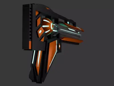 LASER BLASTER GUN Low-poly 3D model
