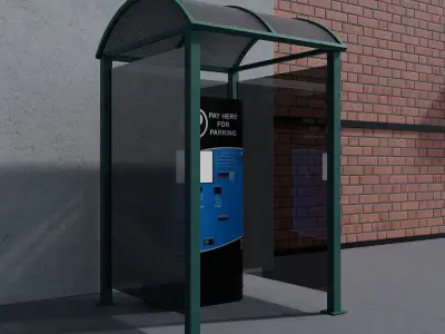 Parking Ticket Machine  Low-poly 3D model