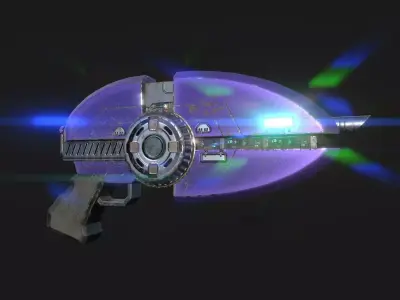 Tauran Sci Fi Gun Low-poly 3D model