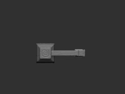 Fantasy Light Pole 01 Low-poly 3D model